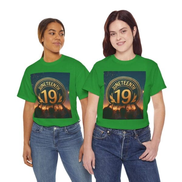 Juneteenth Celebration Unisex Heavy Cotton Tee June 19, 1865—The Truth Unfolds 💚 - Image 86