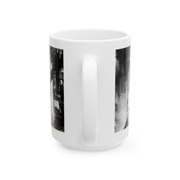 Urban Art Ceramic Mug - 11oz & 15oz - Bold Black and White Design crown of thorns design: - Image 12