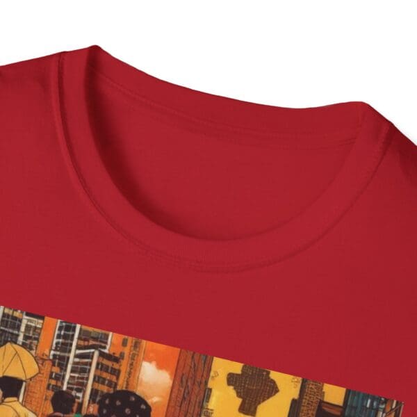 Cultural Vibes Unisex Softstyle T-Shirt - Art Inspired Design The Pulse of the City, The Strength of the Diaspora - Image 107