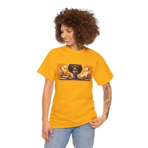 Artistic Unisex Heavy Cotton Tee - Unique Graphic Design  "Afro-Centric. Knowledge-Driven. - Image 39