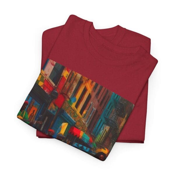 Vibrant Street Art Unisex Heavy Cotton Tee "Strings, Drums, and Stories in Motion. - Image 120