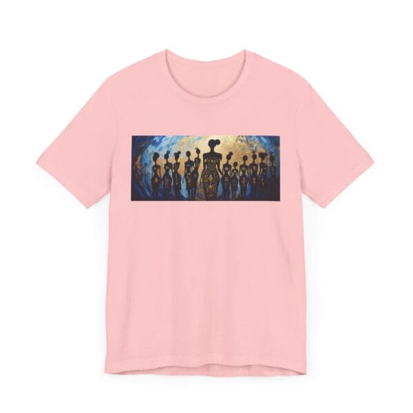 Artistic Unisex Jersey Tee - Colorful Silhouette Design - Image 109