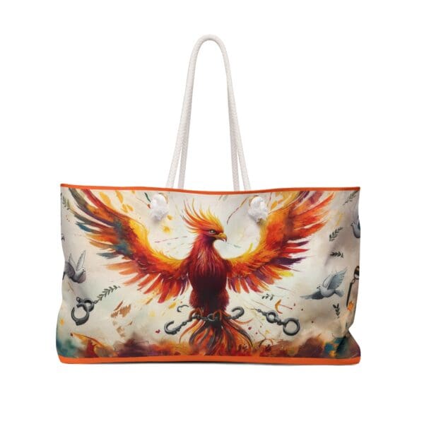 Phoenix Art Weekender Bag - Vibrant Travel Tote for Adventure Lovers"Break Free. Rise Fierce.