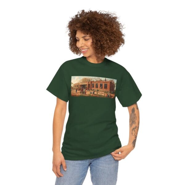 Artistic Unisex Heavy Cotton Tee - Vintage Scene Print "Where Walls Hold Wisdom and Dreams Take Flight." - Image 82