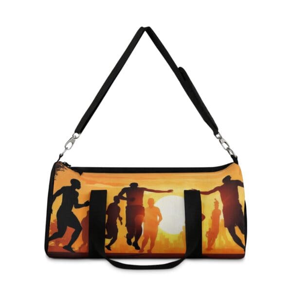 Sunset Silhouette Sport Duffel Bag - Perfect for Gym & Travel ⚡ “Speed, Strength, Style—All in One Bag.” - Image 6