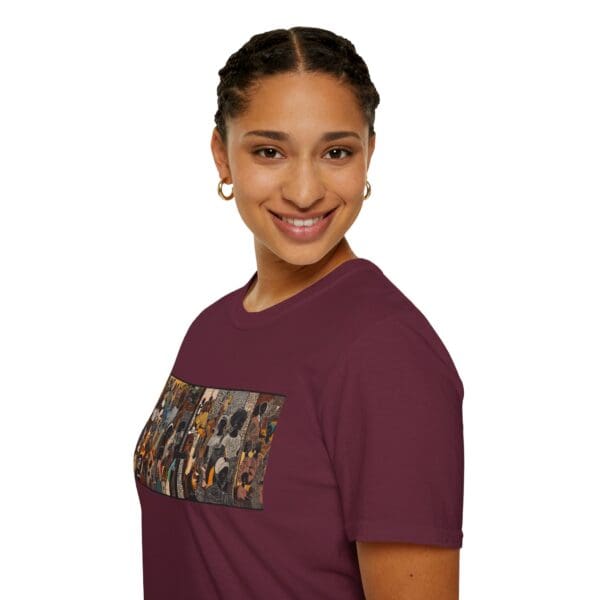 Artistic Unisex Softstyle T-Shirt - Vibrant Community Design "Wear the Movement. Live the Story." - Image 27