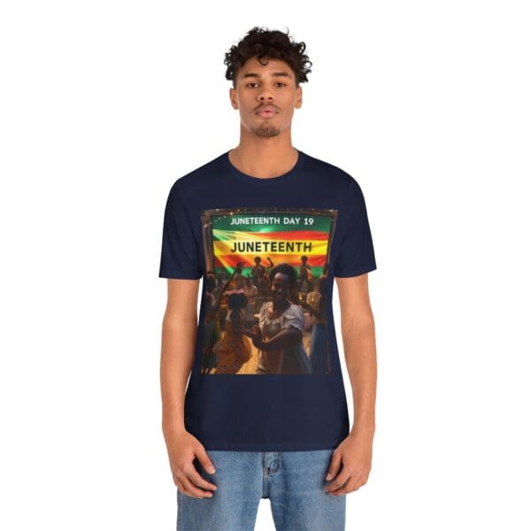 Juneteenth Celebration Tee, Unisex Jersey T-Shirt, Short Sleeve Graphic Tee, Black History Month Shirt, Family Reunion Apparel, Gift [...]"Juneteenth: Freedom Forever, Legacy Unbreakable." - Image 93
