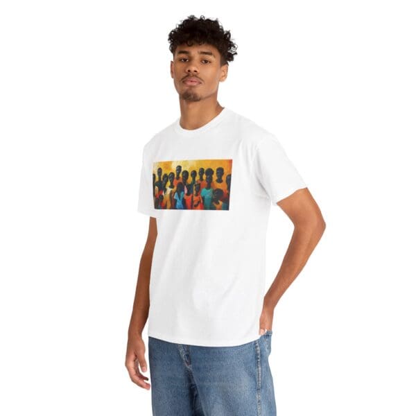 Cultural Unity Unisex Heavy Cotton Tee - Art Inspired Graphic Shirt "Bright Sun. Bold Spirit. Timeless Legacy." - Image 6