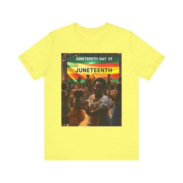 Juneteenth Celebration Tee, Unisex Jersey T-Shirt, Short Sleeve Graphic Tee, Black History Month Shirt, Family Reunion Apparel, Gift [...]"Juneteenth: Freedom Forever, Legacy Unbreakable." - Image 42