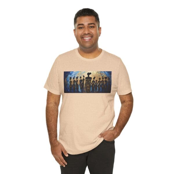 Artistic Unisex Jersey Tee - Colorful Silhouette Design - Image 36