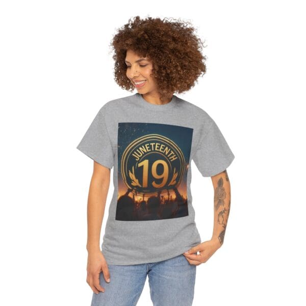 Juneteenth Celebration Unisex Heavy Cotton Tee June 19, 1865—The Truth Unfolds 💚 - Image 27