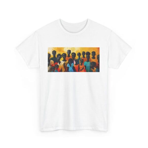 Cultural Unity Unisex Heavy Cotton Tee - Art Inspired Graphic Shirt "Bright Sun. Bold Spirit. Timeless Legacy." - Image 3