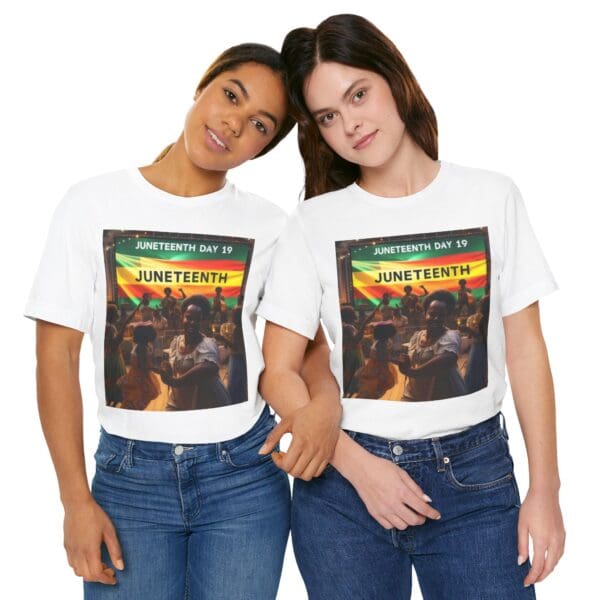 Juneteenth Celebration Tee, Unisex Jersey T-Shirt, Short Sleeve Graphic Tee, Black History Month Shirt, Family Reunion Apparel, Gift [...]"Juneteenth: Freedom Forever, Legacy Unbreakable." - Image 10