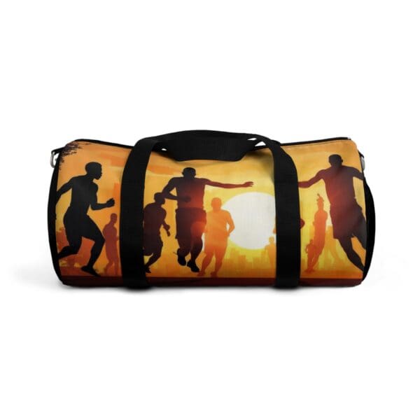 Sunset Silhouette Sport Duffel Bag - Perfect for Gym & Travel ⚡ “Speed, Strength, Style—All in One Bag.” - Image 5