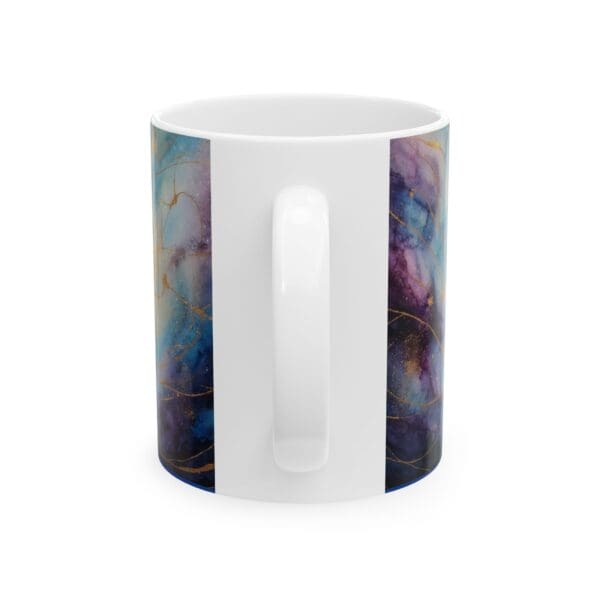 Cosmic Beauty Ceramic Mug - 11oz & 15oz | Inspirational Black Art Coffee Cup "Celestial Beauty. Timeless Power." - Image 2