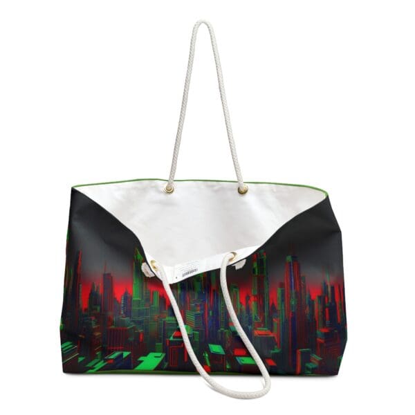 Urban Vibe Weekender Bag - Stylish Travel Tote for Adventurers"Red Skies, Green Dreams—Carry the Journey." - Image 3