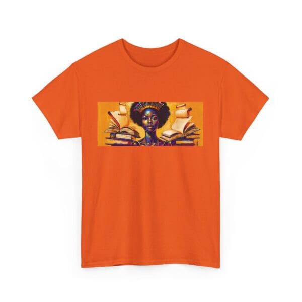 Artistic Unisex Heavy Cotton Tee - Unique Graphic Design  "Afro-Centric. Knowledge-Driven. - Image 44
