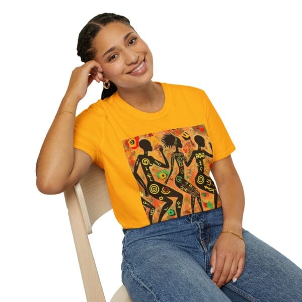 Artistic Dance Unisex Softstyle T-Shirt - Vibrant Culture Print "Symbols of the Past. Strength for the Future." - Image 30