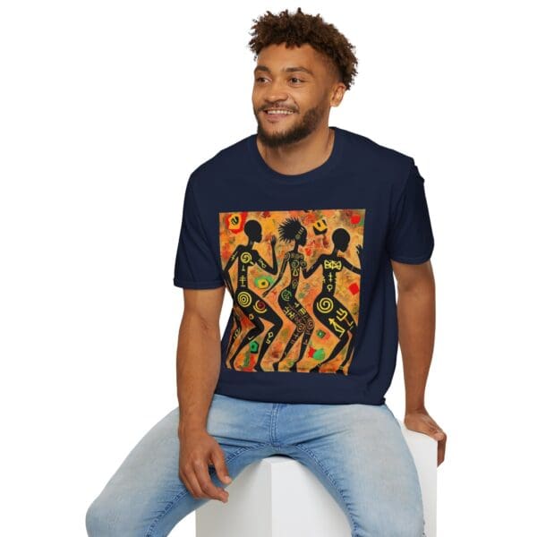 Artistic Dance Unisex Softstyle T-Shirt - Vibrant Culture Print "Symbols of the Past. Strength for the Future." - Image 95