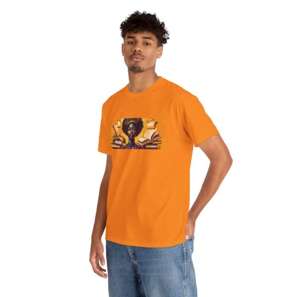Artistic Unisex Heavy Cotton Tee - Unique Graphic Design  "Afro-Centric. Knowledge-Driven. - Image 61