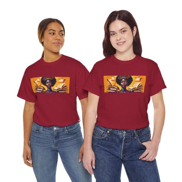 Artistic Unisex Heavy Cotton Tee - Unique Graphic Design  "Afro-Centric. Knowledge-Driven. - Image 129