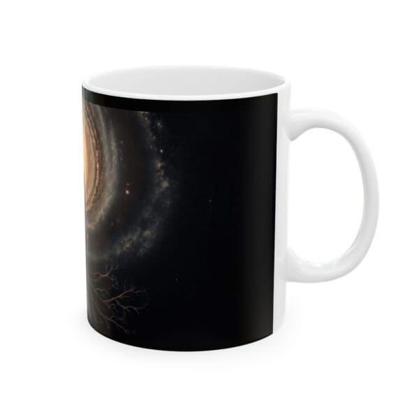 Cosmic Spirit Ceramic Mug – 11oz & 15oz | Retro Vibes for Nature Lovers "Grounded in Truth. Rising Beyond Limits." - Image 4