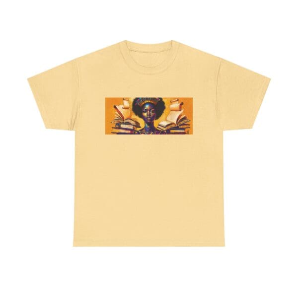 Artistic Unisex Heavy Cotton Tee - Unique Graphic Design  "Afro-Centric. Knowledge-Driven. - Image 23
