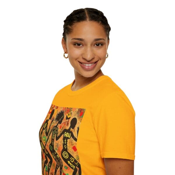 Artistic Dance Unisex Softstyle T-Shirt - Vibrant Culture Print "Symbols of the Past. Strength for the Future." - Image 29