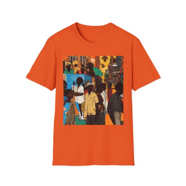 Cultural Vibes Unisex Softstyle T-Shirt - Art Inspired Design The Pulse of the City, The Strength of the Diaspora - Image 33