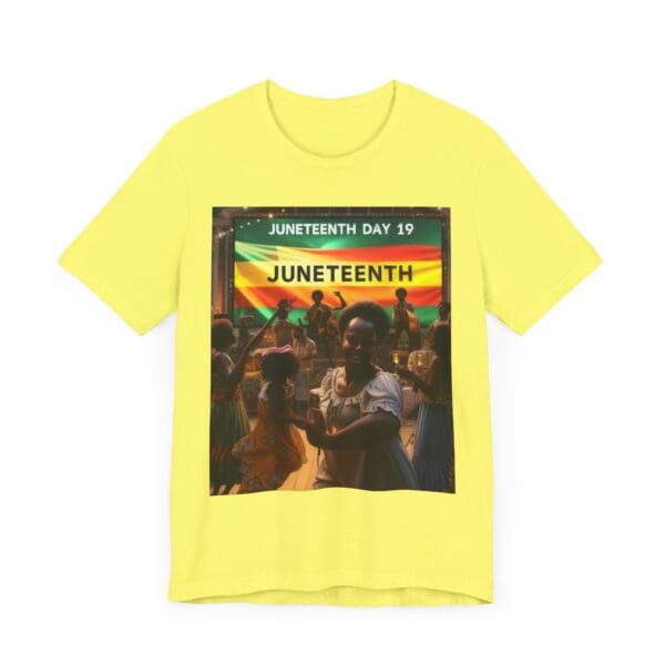 Juneteenth Celebration Tee, Unisex Jersey T-Shirt, Short Sleeve Graphic Tee, Black History Month Shirt, Family Reunion Apparel, Gift [...]"Juneteenth: Freedom Forever, Legacy Unbreakable." - Image 44
