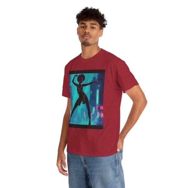 Empowerment Unisex Heavy Cotton Tee - Bold Urban Vibes "Black Joy in Motion. Strength in Every Step." - Image 95