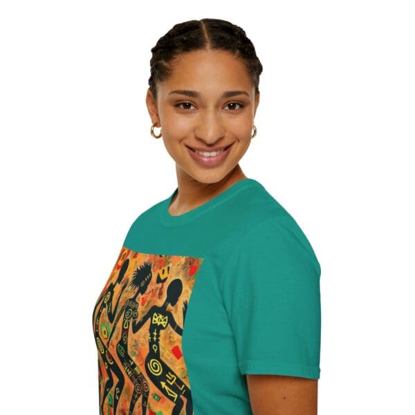 Artistic Dance Unisex Softstyle T-Shirt - Vibrant Culture Print "Symbols of the Past. Strength for the Future." - Image 76