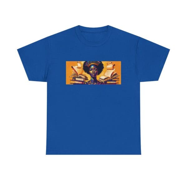 Artistic Unisex Heavy Cotton Tee - Unique Graphic Design  "Afro-Centric. Knowledge-Driven. - Image 81