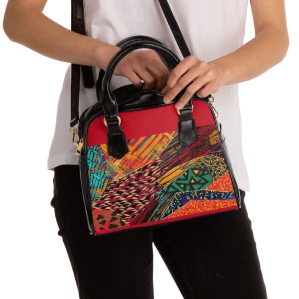 Vibrant Printed Shoulder Handbag - Stylish Tote for Everyday Use - Image 4