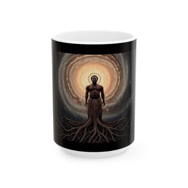 Cosmic Spirit Ceramic Mug – 11oz & 15oz | Retro Vibes for Nature Lovers "Grounded in Truth. Rising Beyond Limits." - Image 11