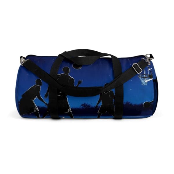 Basketball Theme Duffel Bag - Perfect Gym Companion for Sports Enthusiasts 💙 “Blue Nights, Fierce Fights, Court
