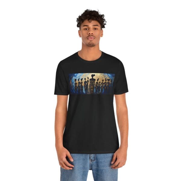Artistic Unisex Jersey Tee - Colorful Silhouette Design - Image 25