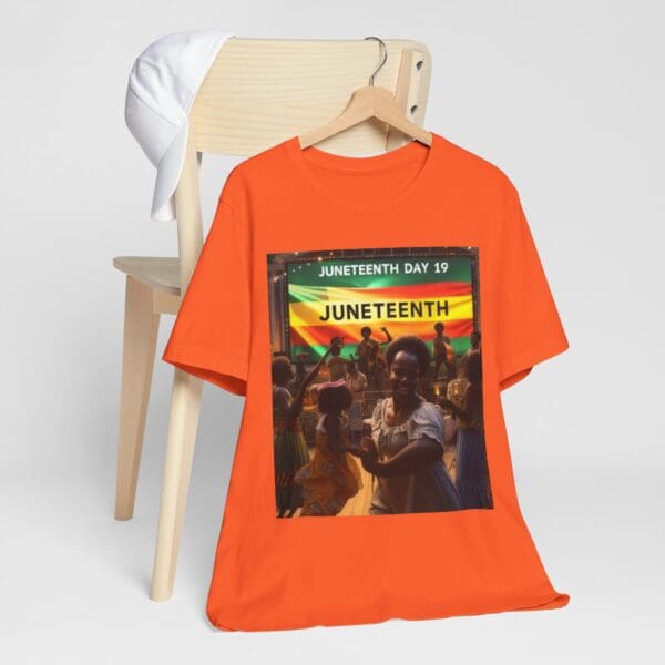 Juneteenth Celebration Tee, Unisex Jersey T-Shirt, Short Sleeve Graphic Tee, Black History Month Shirt, Family Reunion Apparel, Gift [...]"Juneteenth: Freedom Forever, Legacy Unbreakable." - Image 14