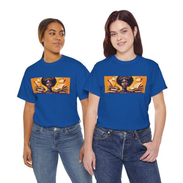 Artistic Unisex Heavy Cotton Tee - Unique Graphic Design  "Afro-Centric. Knowledge-Driven. - Image 90