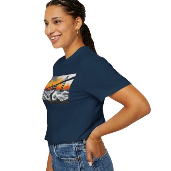 Empowerment Garment-Dyed Unisex T-Shirt - Bold Fist Design Defiant in the Storm, Rising in Strength - Image 106