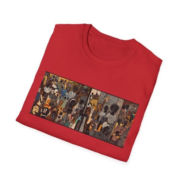 Artistic Unisex Softstyle T-Shirt - Vibrant Community Design "Wear the Movement. Live the Story." - Image 106