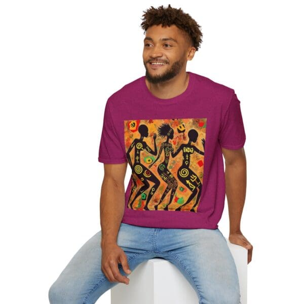 Artistic Dance Unisex Softstyle T-Shirt - Vibrant Culture Print "Symbols of the Past. Strength for the Future." - Image 63