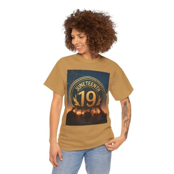 Juneteenth Celebration Unisex Heavy Cotton Tee June 19, 1865—The Truth Unfolds 💚 - Image 50