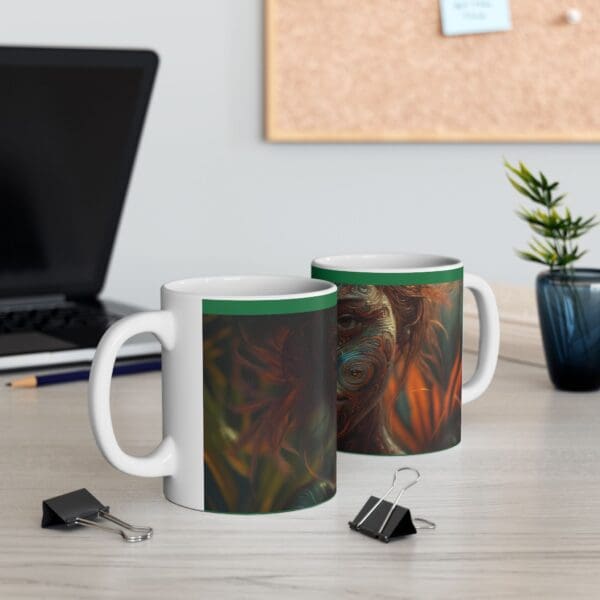 Artistic Vibes Ceramic Mug - Unique Design for Coffee Lovers A Canvas of Strength, A Mug of Legacy. - Image 5