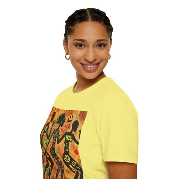 Artistic Dance Unisex Softstyle T-Shirt - Vibrant Culture Print "Symbols of the Past. Strength for the Future." - Image 44