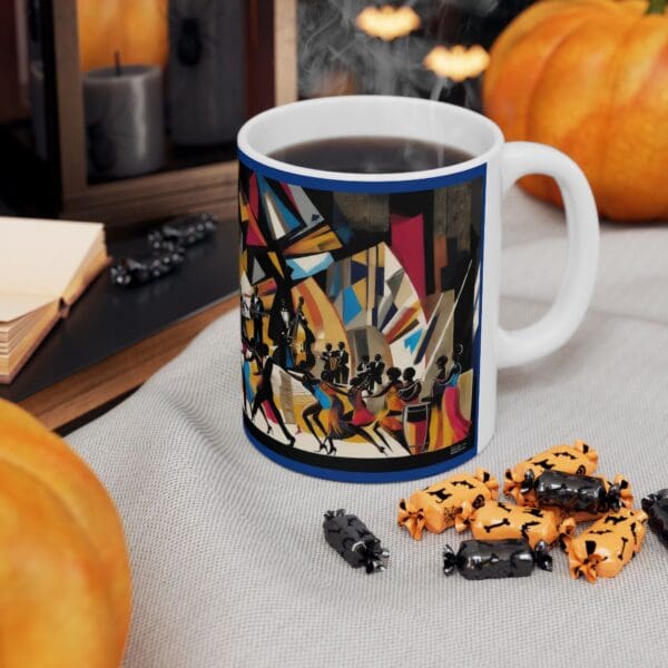 Vibrant Dance Scene Ceramic Mug - 11oz & 15oz Coffee Cup for Music Lovers - Image 7