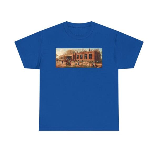 Artistic Unisex Heavy Cotton Tee - Vintage Scene Print "Where Walls Hold Wisdom and Dreams Take Flight." - Image 98