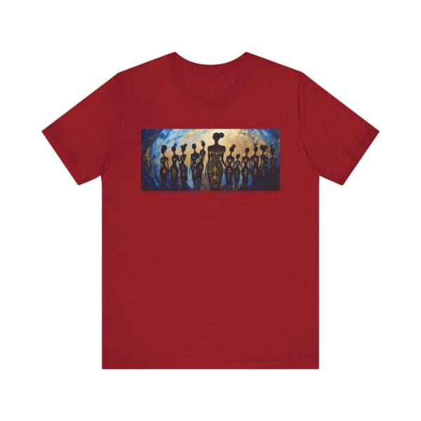 Artistic Unisex Jersey Tee - Colorful Silhouette Design - Image 127
