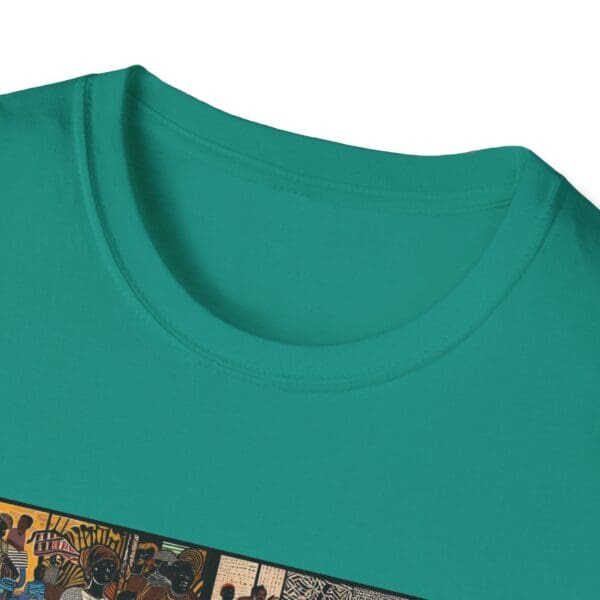 Artistic Unisex Softstyle T-Shirt - Vibrant Community Design "Wear the Movement. Live the Story." - Image 57