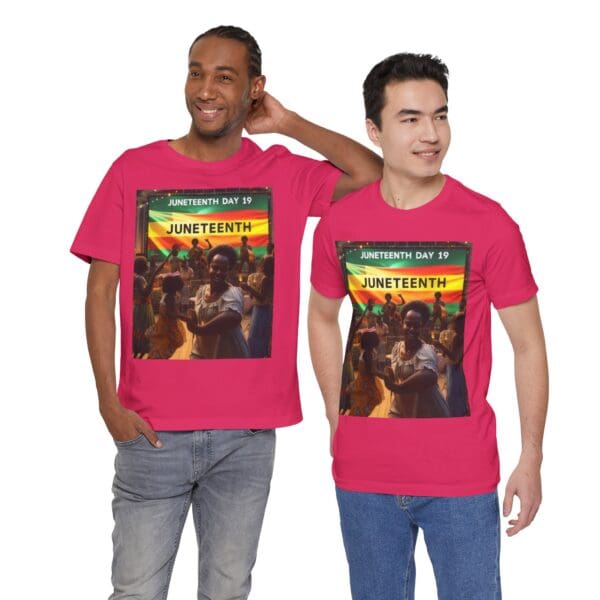 Juneteenth Celebration Tee, Unisex Jersey T-Shirt, Short Sleeve Graphic Tee, Black History Month Shirt, Family Reunion Apparel, Gift [...]"Juneteenth: Freedom Forever, Legacy Unbreakable." - Image 127